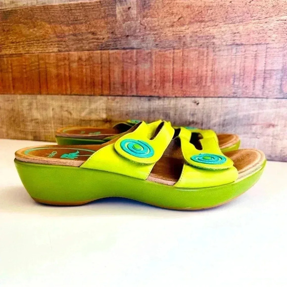 Dansko Sophie Arch Support Leather Wedge Sandals - Picture 3 of 8